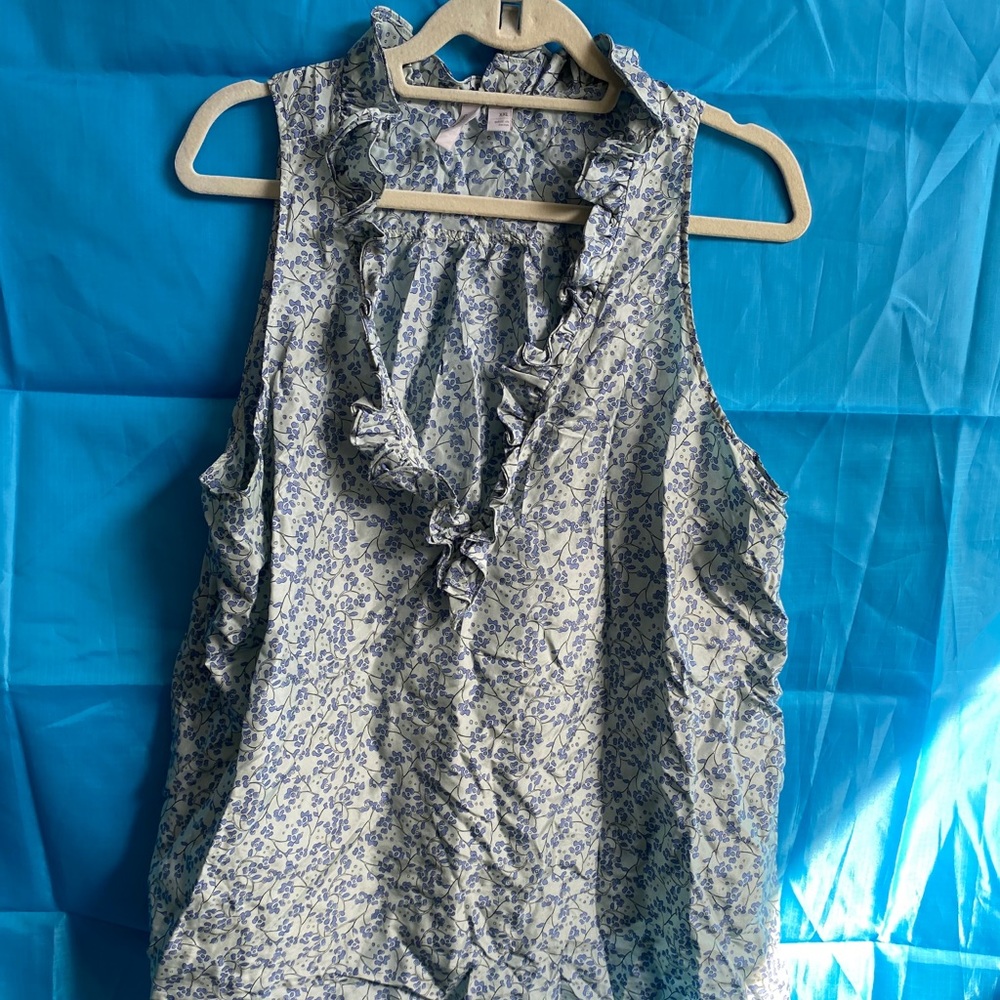 100% silk sleeveless blouse EUC